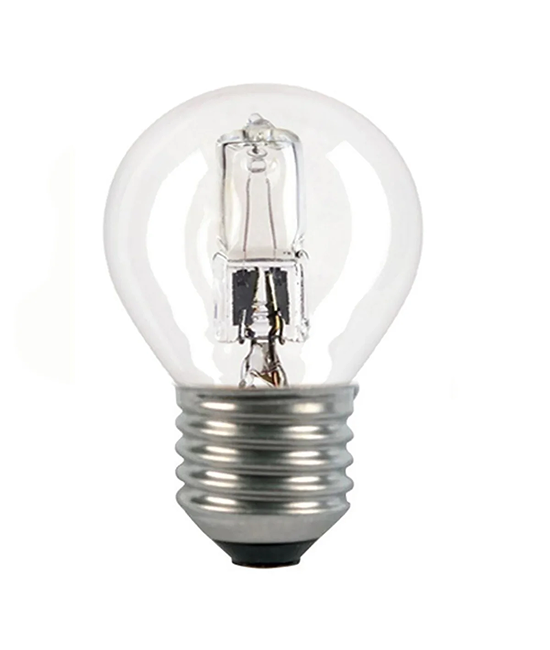18W Clear Glass Fancy Round Halogen Globe