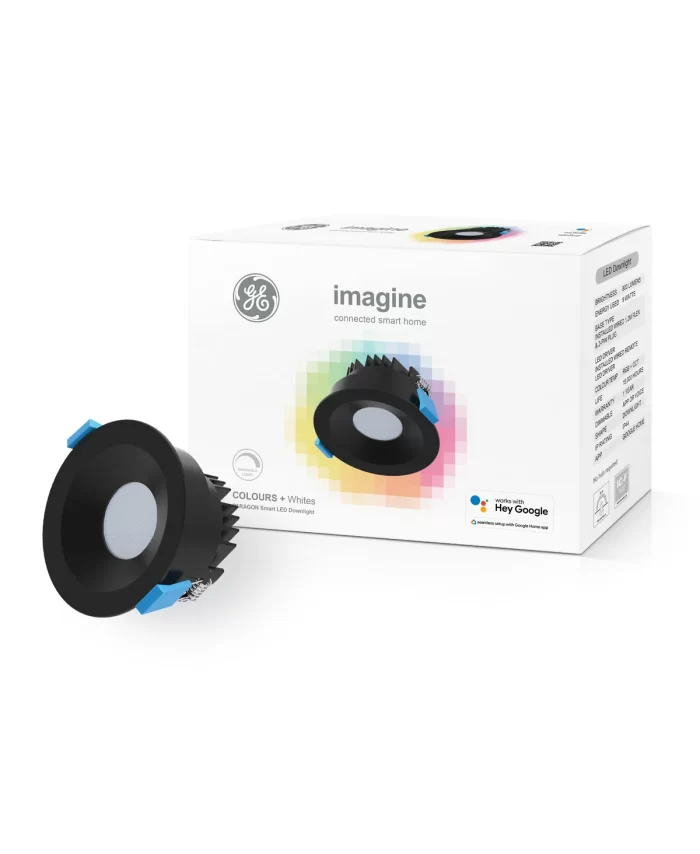 9W RGB LED Dimmable Smart Downlight in Black