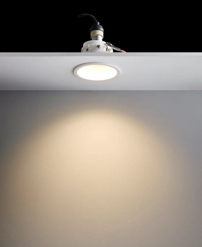 1 Light Recessed Gimble Downlight in White