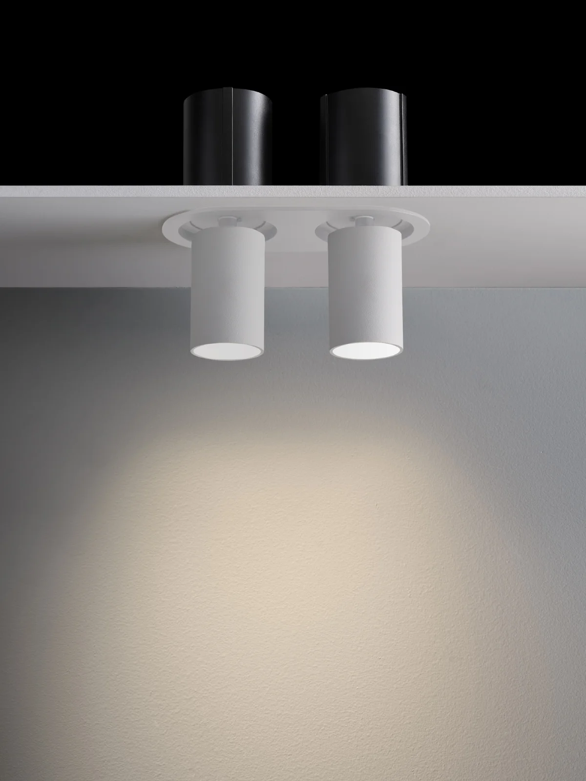 2 Light Adjustable Spotlight in White