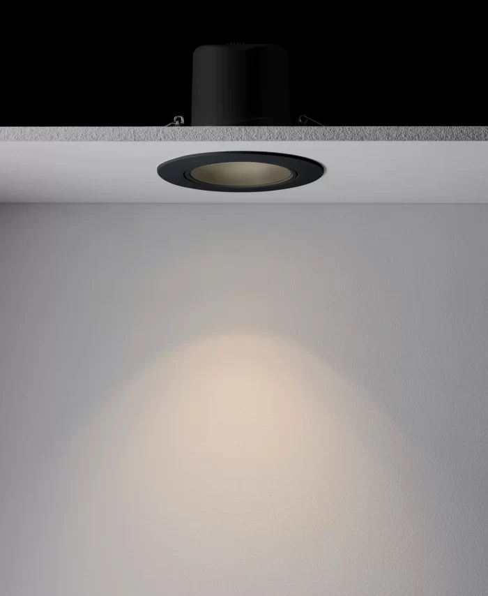 LED Tri-Colour Dimmable Gimble Downlight in white