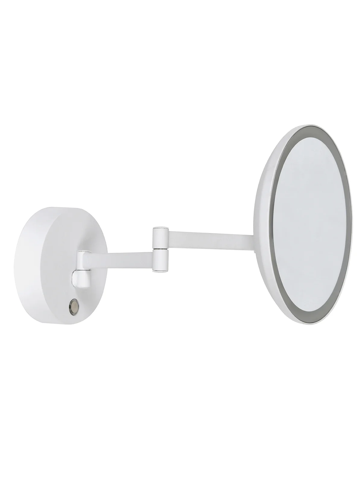 LED Swing Arm Vanity Mirror in White