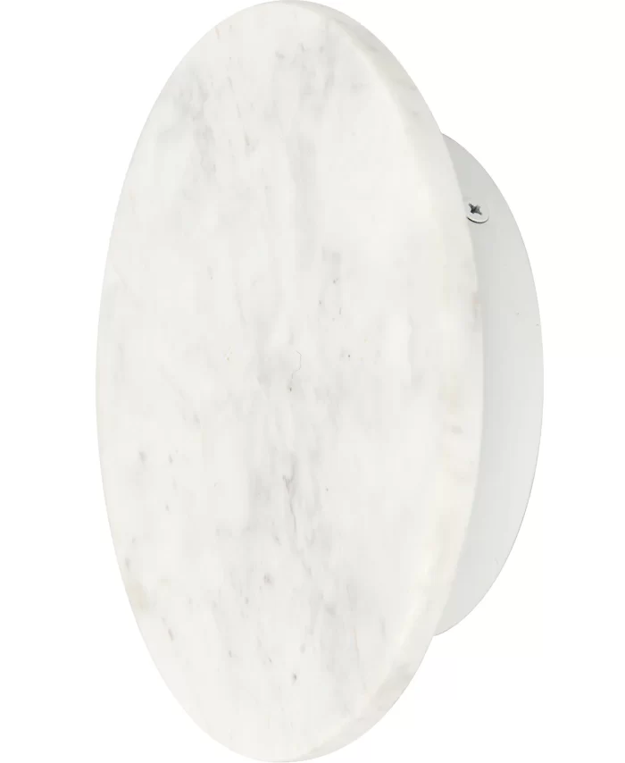 200mm LED Wall Sconce in White Marble