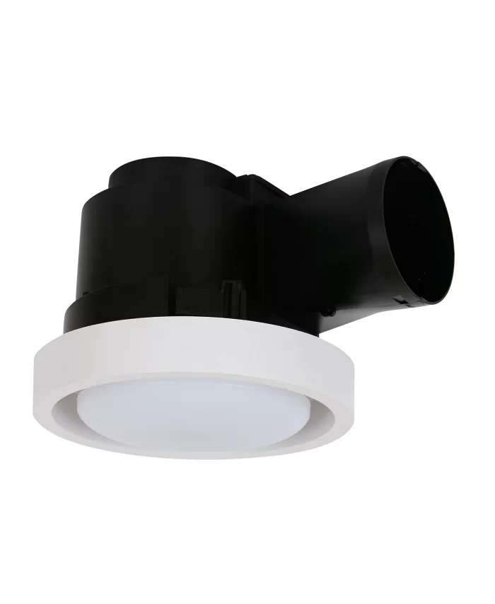 250mm Exhaust Fan and Light in White