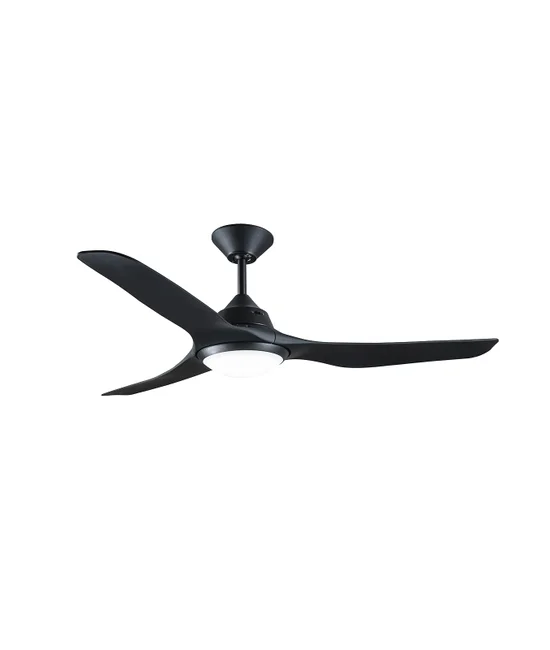 127cm 3 Blade Fan and LED Light in Black