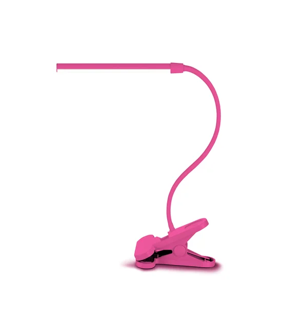 1 Light LED Adjustable Clamp Lamp in Pink