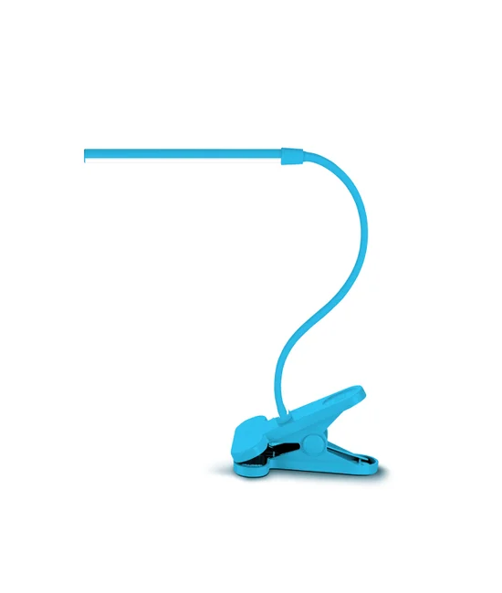 1 Light LED Adjustable Clamp Lamp in Blue