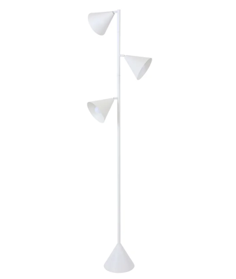 3 Light Floor Lamp in White