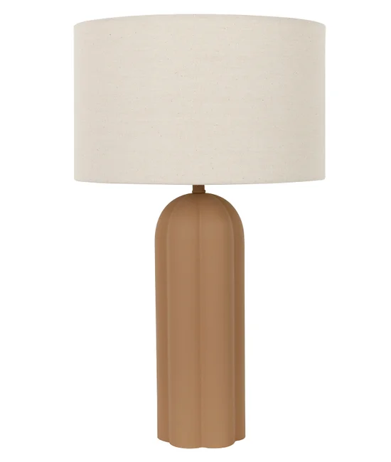 1 Light Table Lamp in Clay with Linen Shade