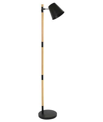 1 Light Floor Lamp in Ashwood/Black