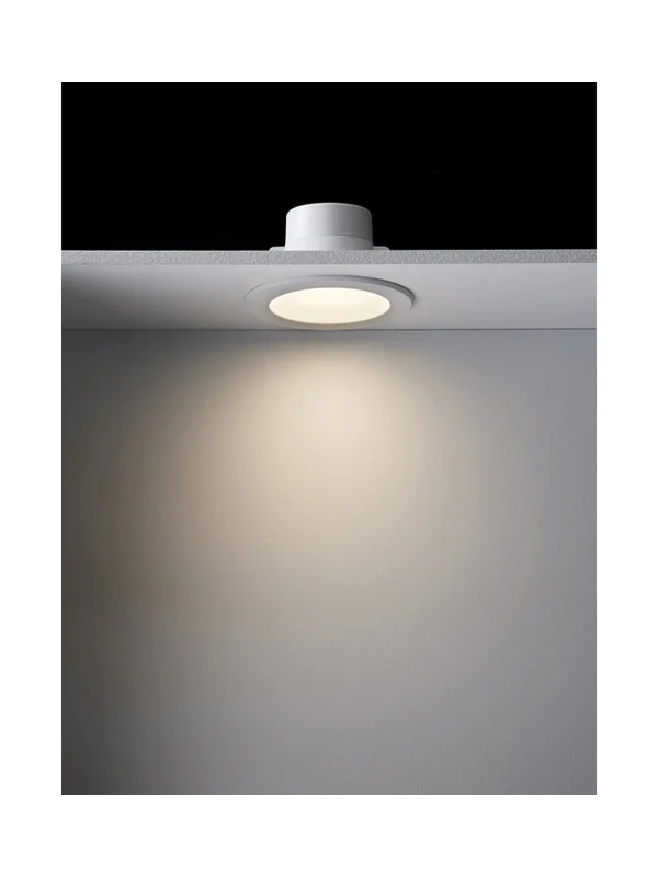 LED Colour Switch Via Wall Downlight in White