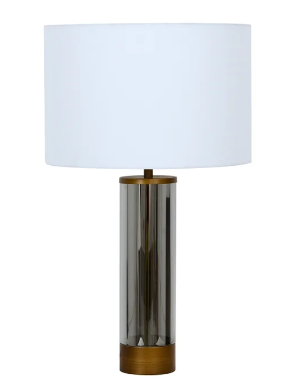1 Light Touch Table Lamp in Bronze/Smoke with USB Port