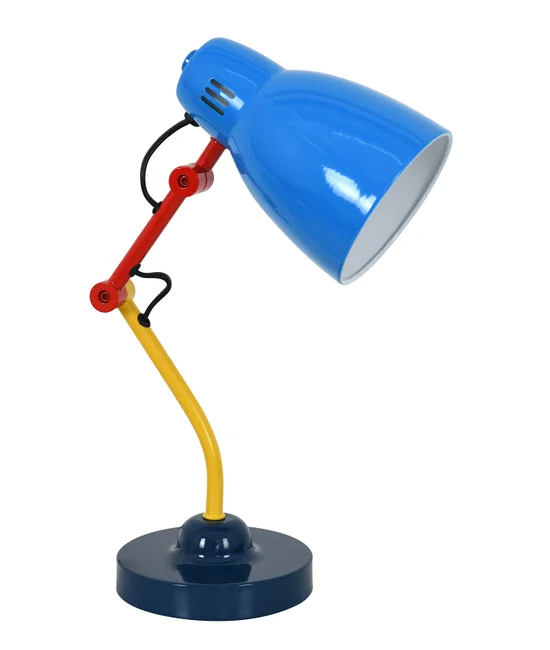 1 Light Table Lamp in Blue with Multi-coloured Base