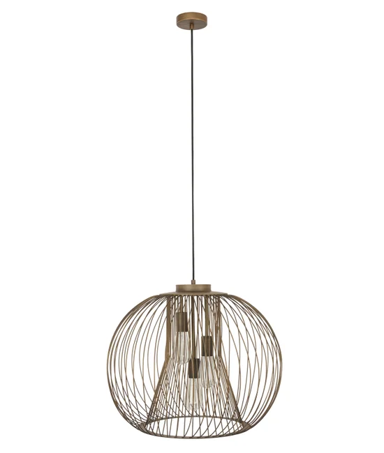 3 Light Pendant in Antique Bronze