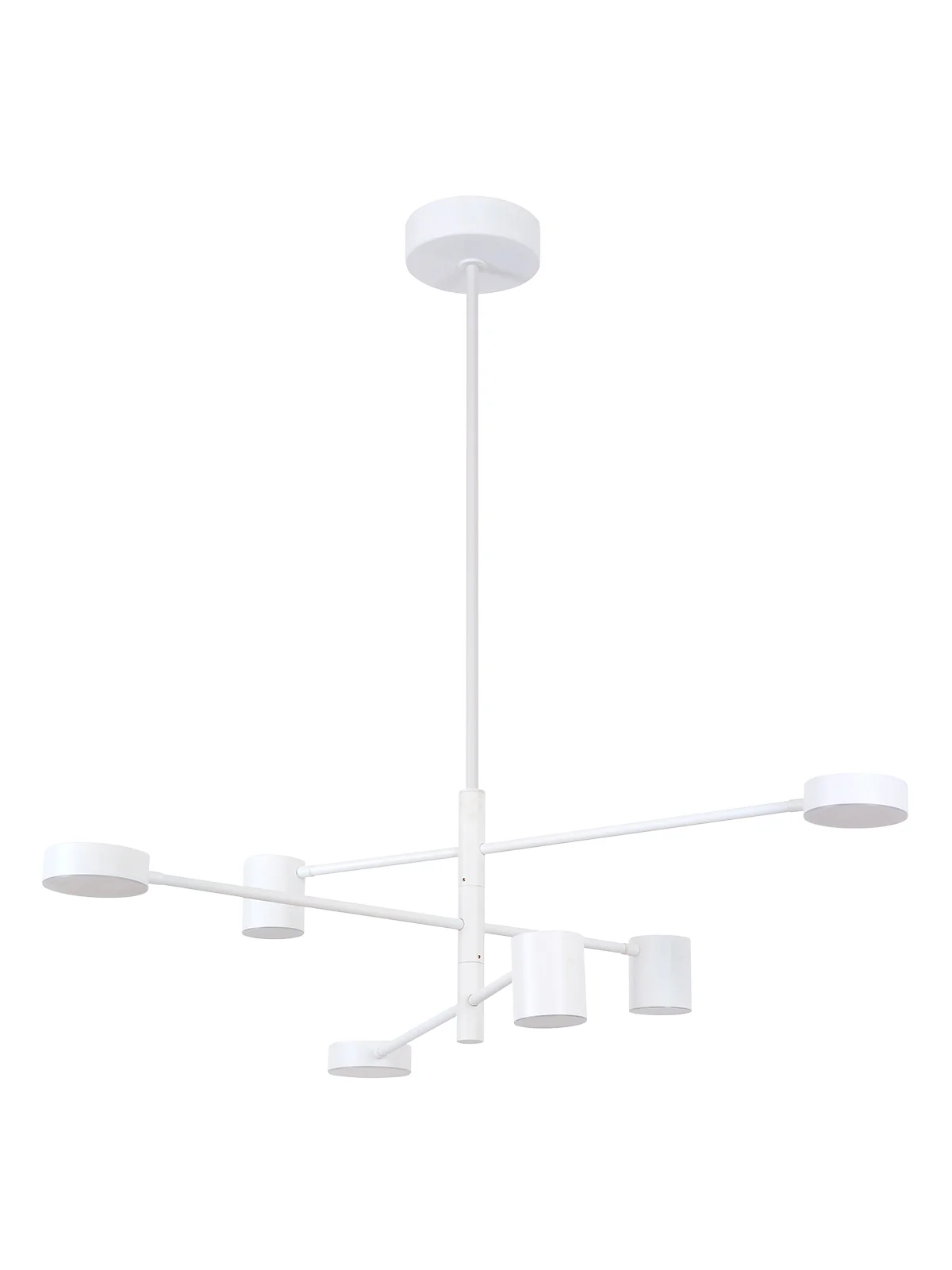 6 Light LED Colour Switching Pendant or Close to Ceiling Fitting in White