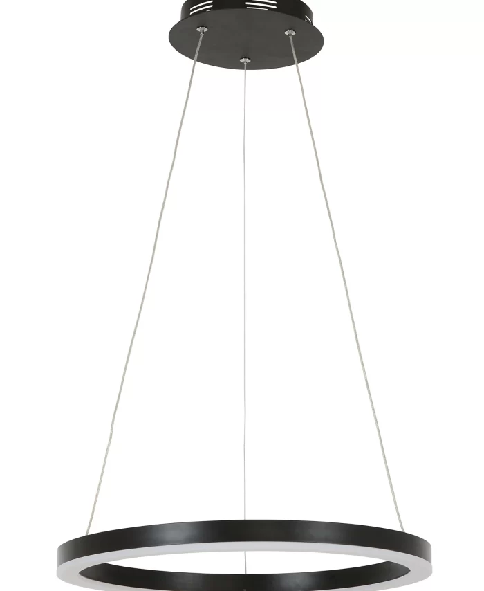 450mm Ring LED Dimmable Smart Pendant in Black