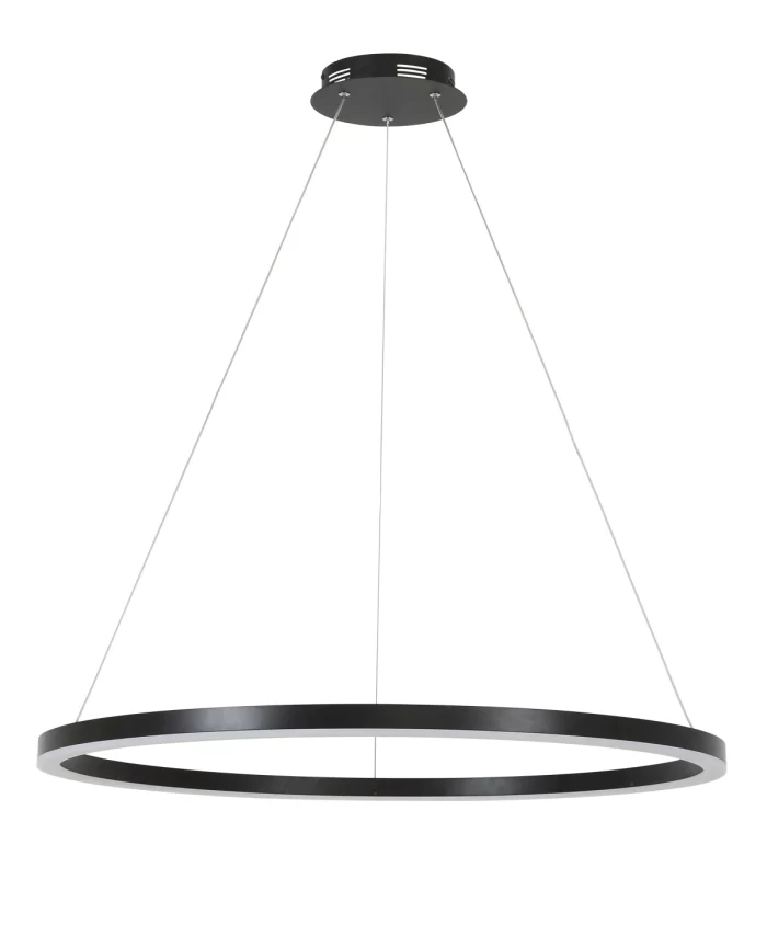 800mm Ring LED Dimmable Smart Pendant in Black