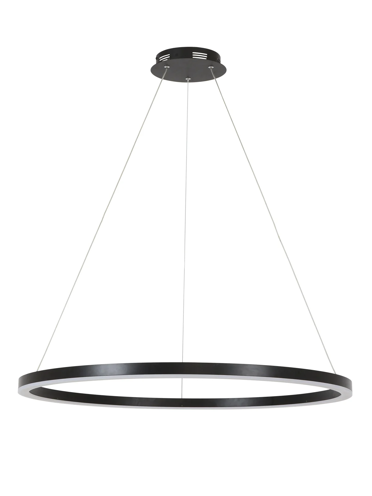 800mm Ring LED Dimmable Smart Pendant in Black
