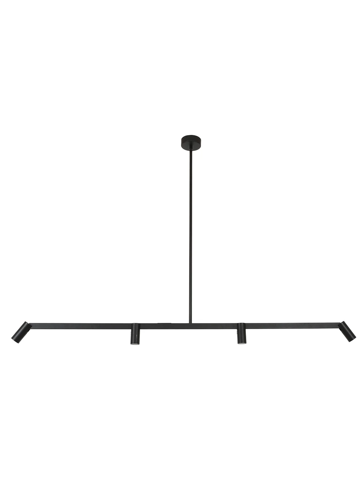 4-Light LED Dimmable Long Pendant in Black