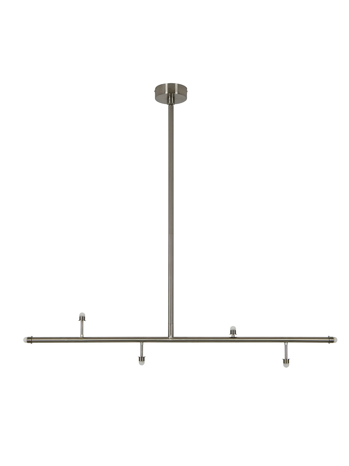 6 Light LED Linear Pendant Frame Only in Brushed Chrome