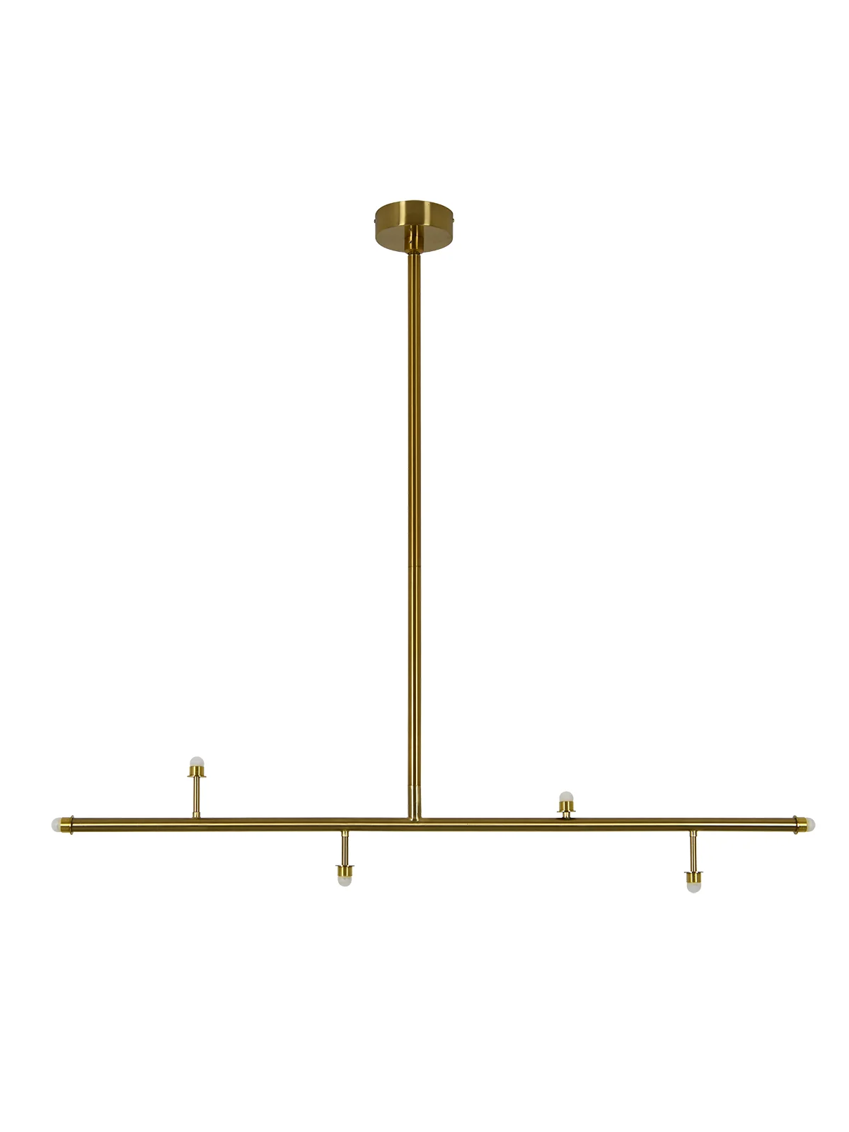 6 Light LED Linear Pendant Frame Only in Aged Brass