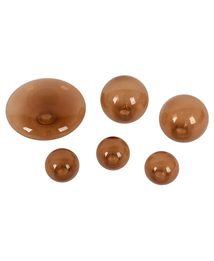 6 Glass set in Sepia