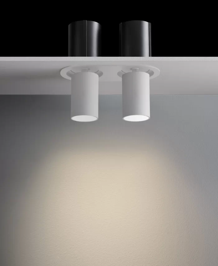 2 Light Adjustable Spotlight in White