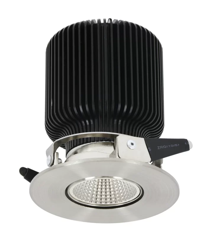 Accent Gimble LED Dimmable Brushed Chrome Downlight in Cool White