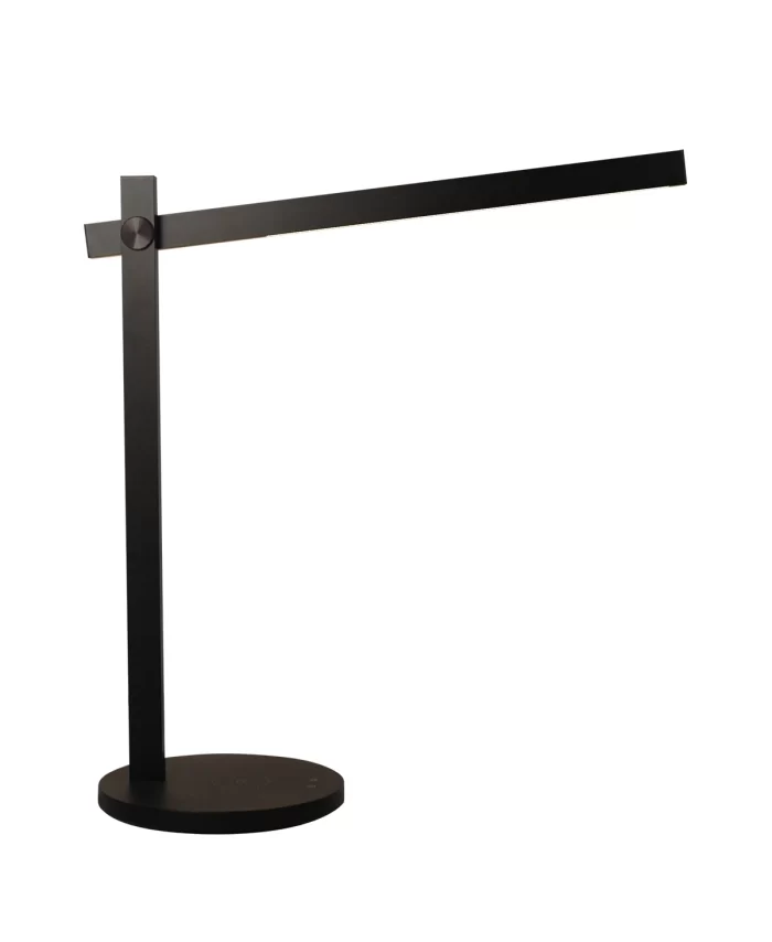LED 5.5W Dimmable Colour Change Table Lamp With Wireless Phone Charger In Black
