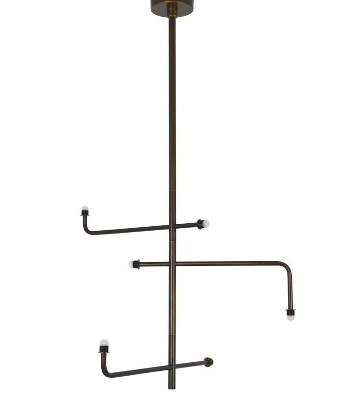 6 Light LED Drop Pendant Frame Only in Bronze