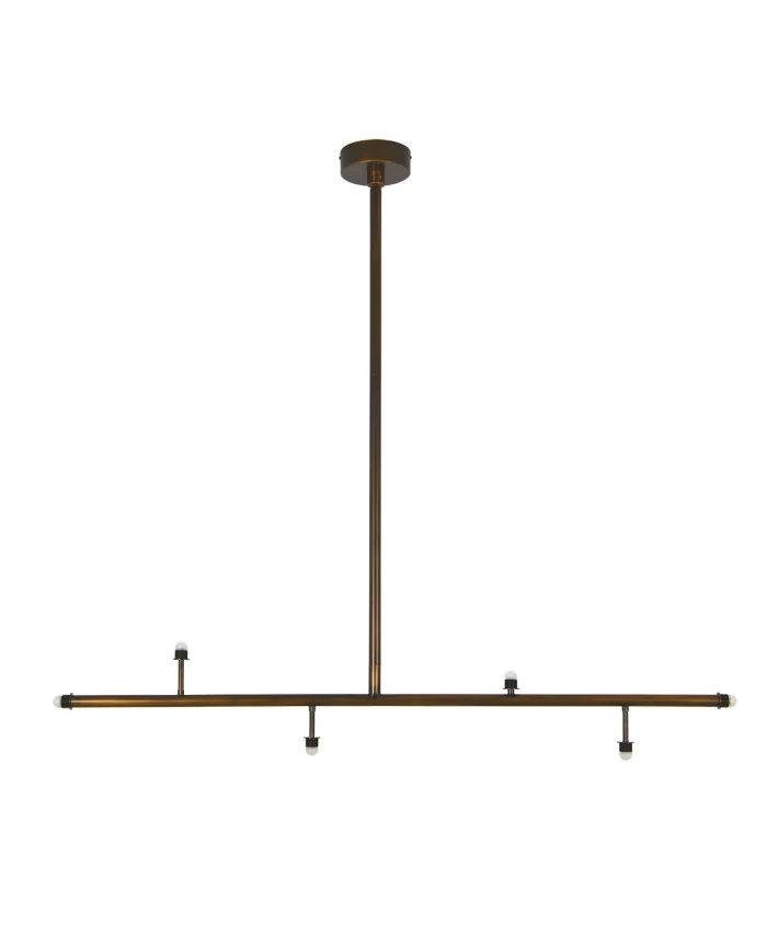 6 Light LED Linear Pendant Frame Only in Bronze